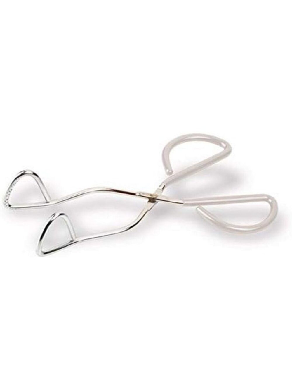 10" Angled Tongs - Stainless Steel Kitchen Utensils with Comfortable Grip Handle